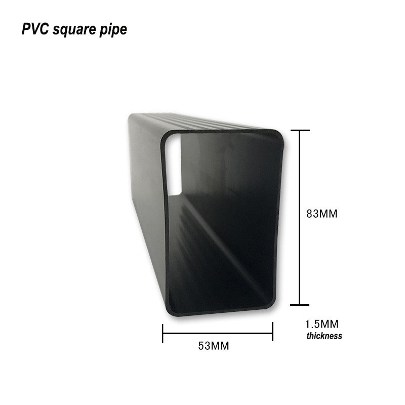 PVC rỗng ống vuông hình chữnhật ốngnhựa PVC Ống vuông ép đùn